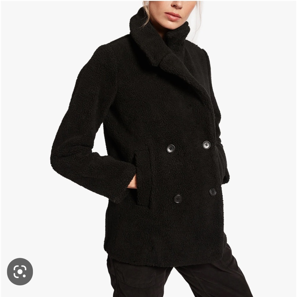 James Perse Faux Sherpa Peacoat Like New!!